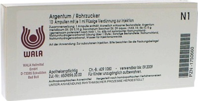 WALA Argentum/Rohrzucker 10X1 ml Ampullen