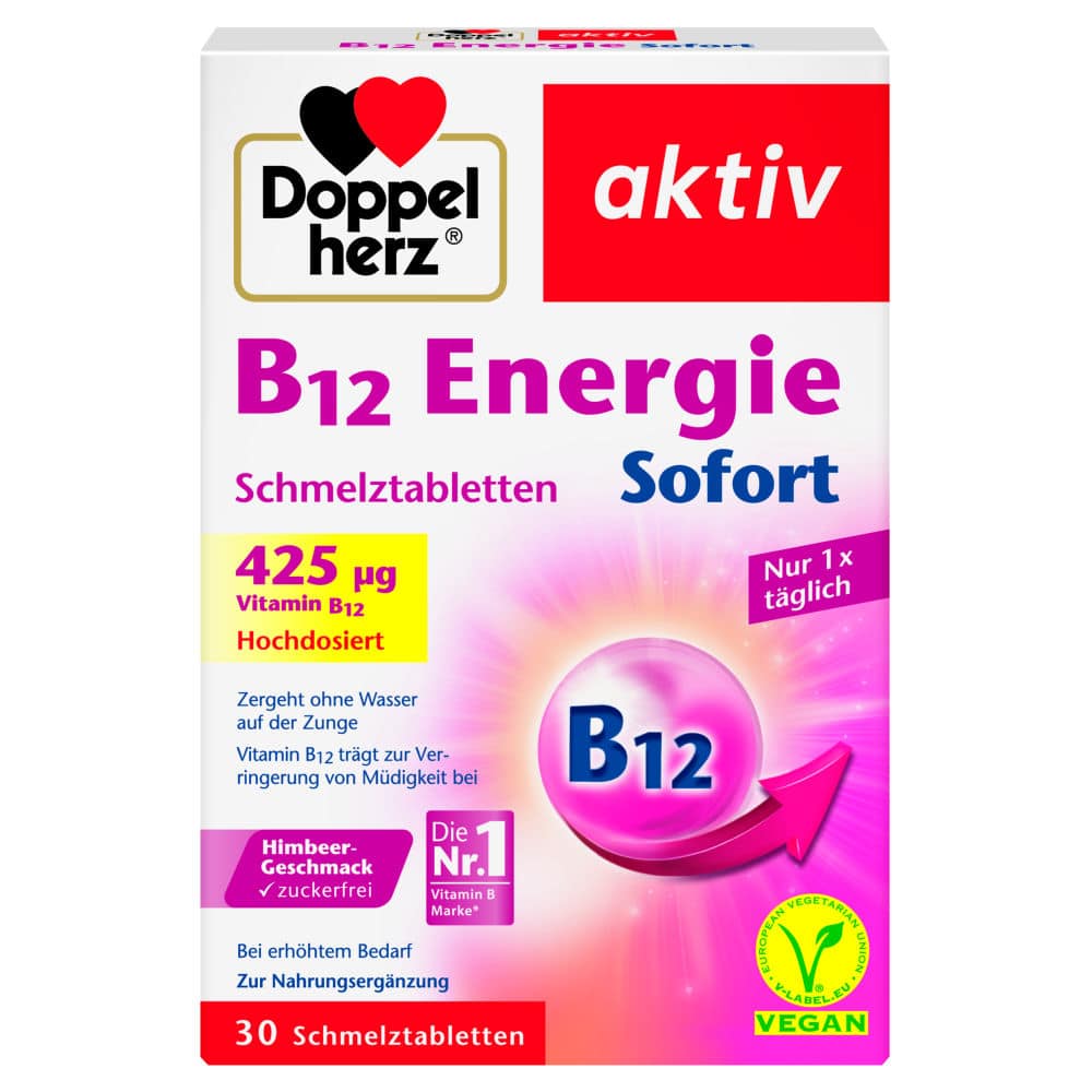 Doppelherz aktiv B12 Energie  30 St Schmelztabletten | 30 g Schmelztabletten 8,4 g | 444.05 EUR / 1000 Gramm | 04009932133073