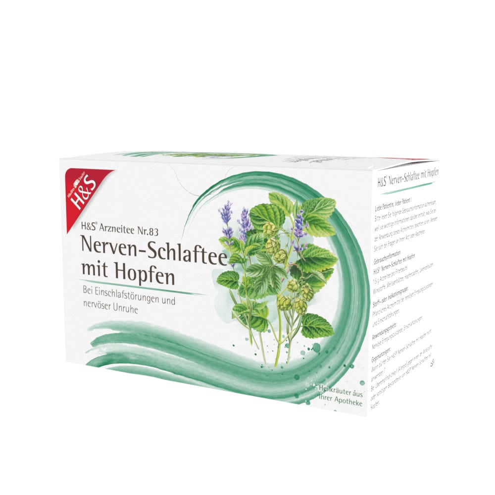 H&S Arzneitee Nerven- und Schlaftee mit Hopfen 20X1.5 g Filterbeutel