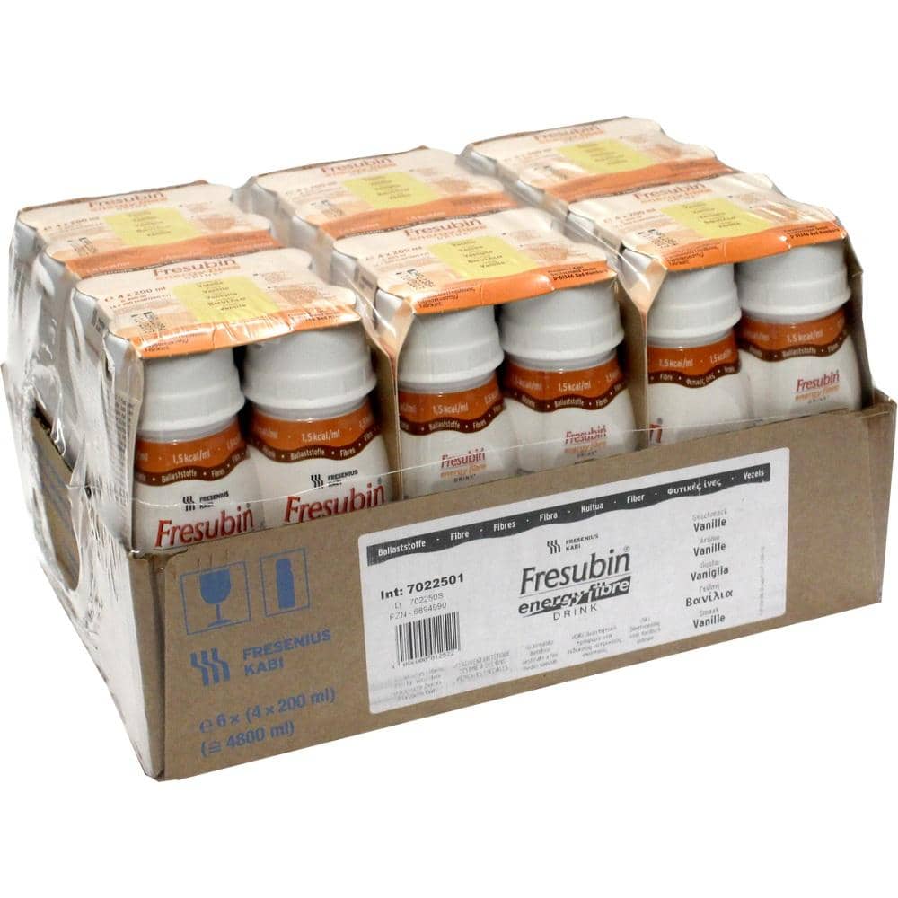 Fresubin Energy Fibre Trinknahrung Vanille 6X4X200 ml Lösung