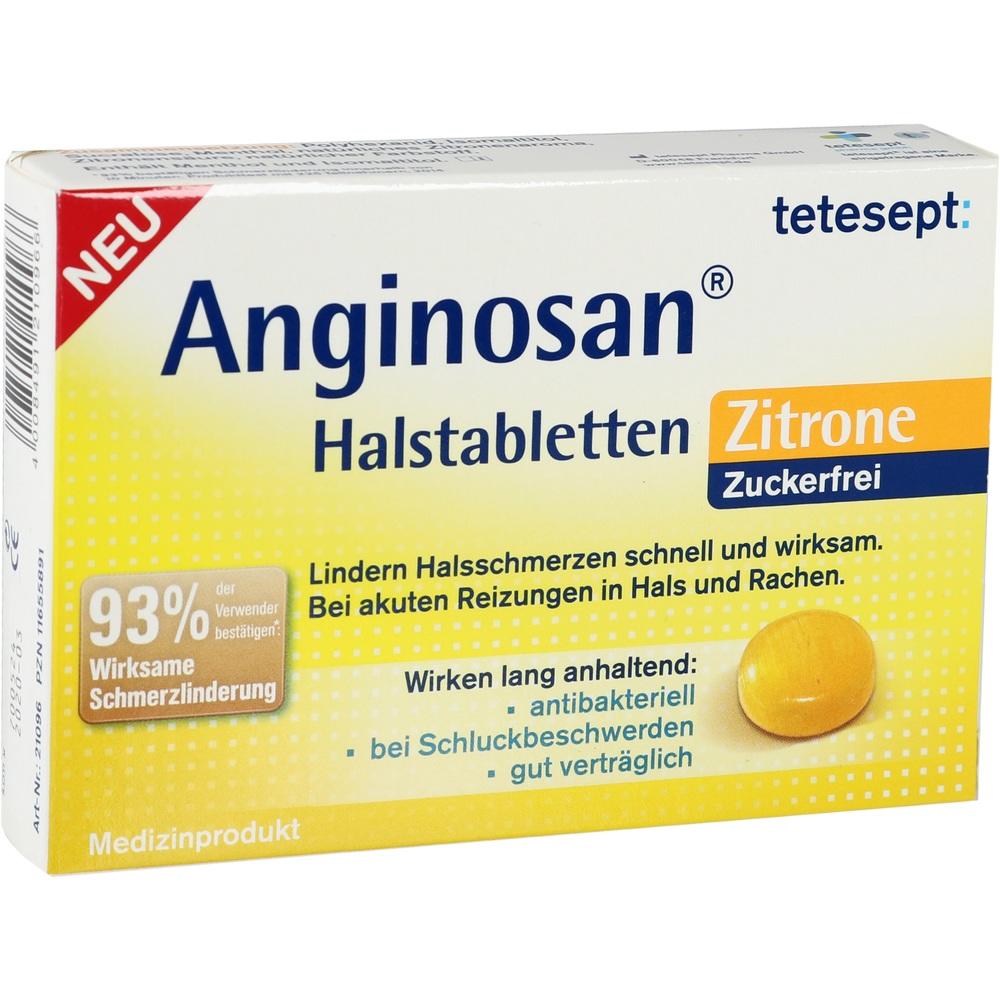tetesept Anginosan Zuckerfrei Zitrone 20 St Lutschtabletten