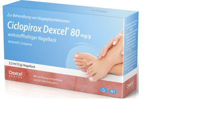 Ciclopirox Dexcel 80 mg/g gegen Nagelpilz 3.3 ml Wirkstoffhaltiger Nagellack