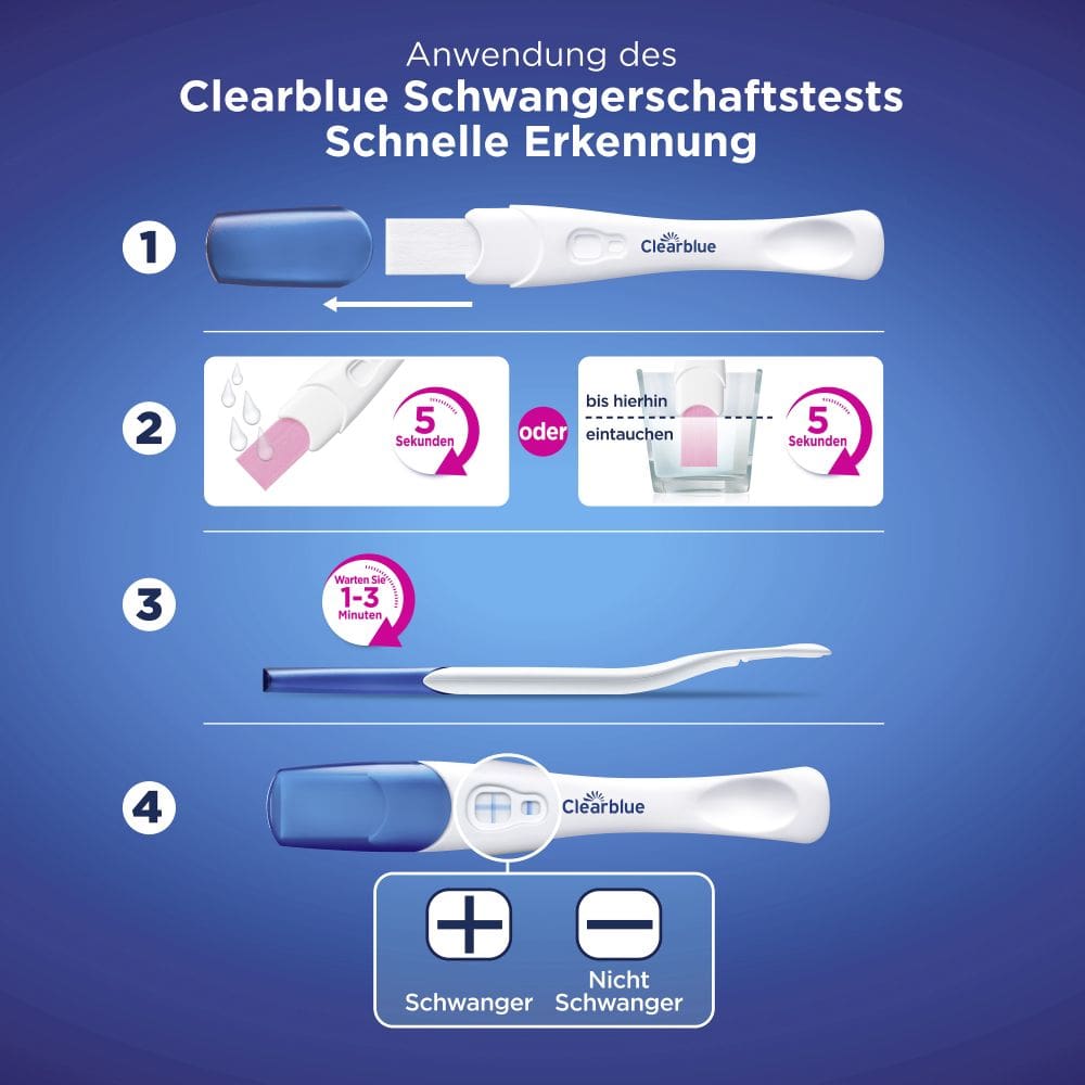 Clearblue Schwangerschaftstest schnelle Erkennung 1 St Test