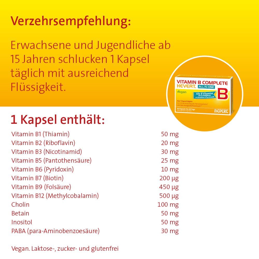 VITAMIN B COMPLETE HEVERT ALL-IN-ONE 120 St Kapseln