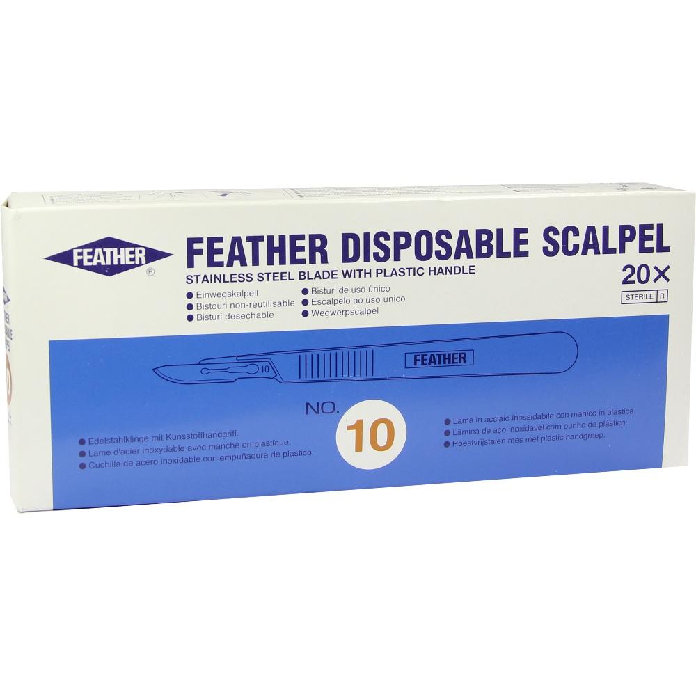 SKALPELL Einmal Figur 10 Feather 20 St