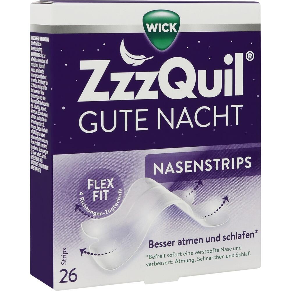 WICK ZzzQuil GUTE NACHT NASENSTRIPS 26 St Pflaster