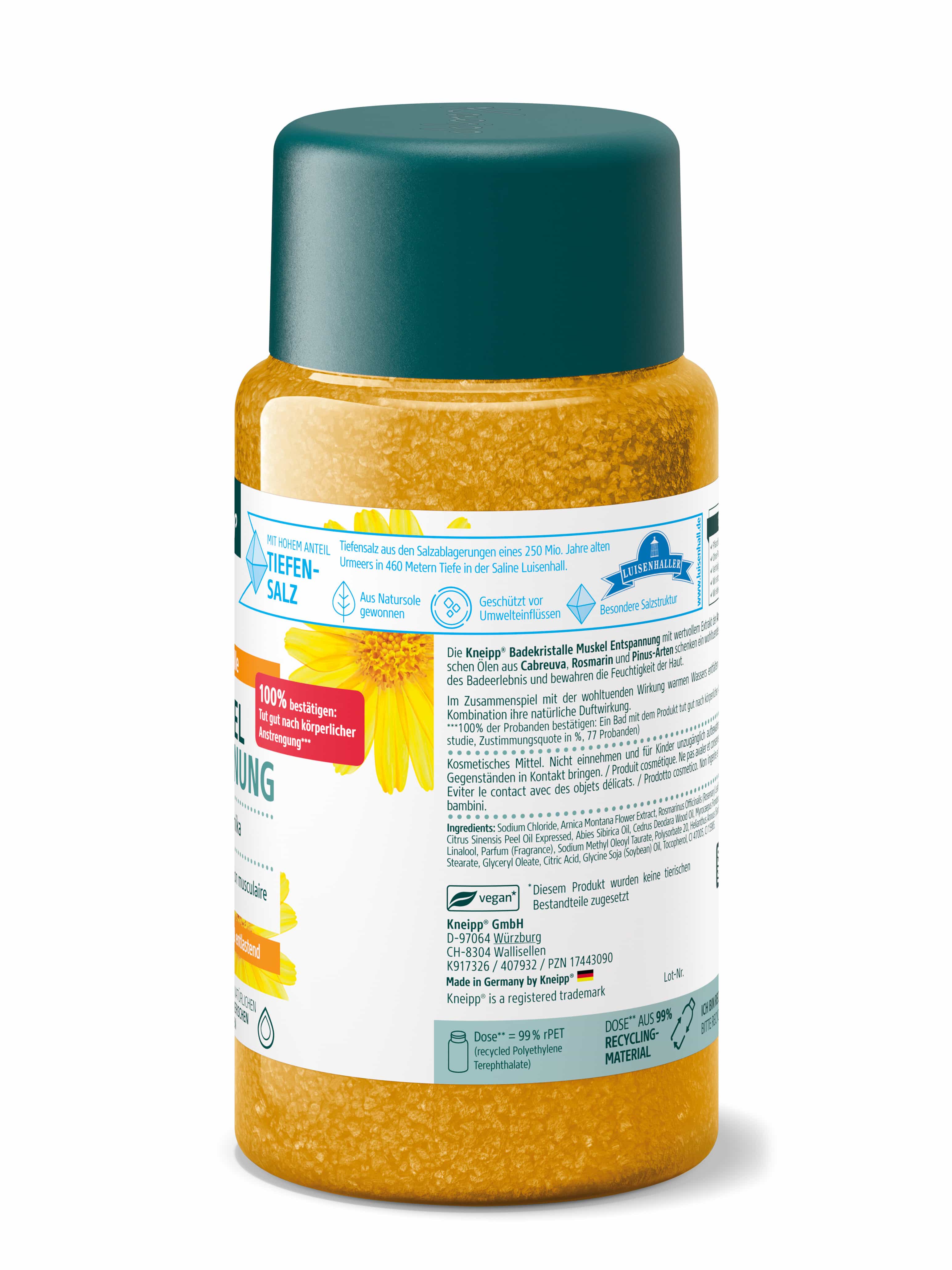 Kneipp Badekristalle MUSKEL ENTSPANNUNG Arnika 600 g Salz