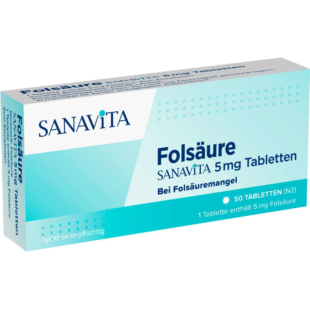 Folsäure Sanavita 5 mg  50 St Tabletten