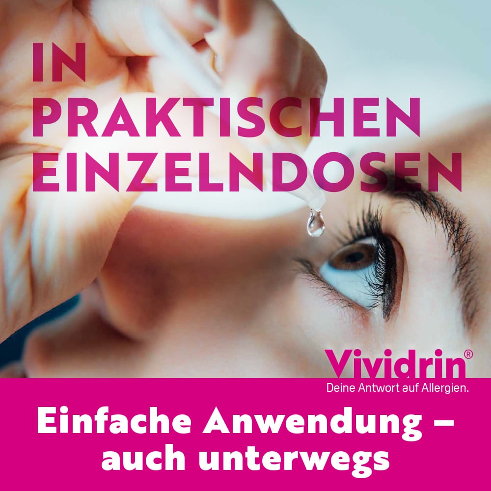 Vividrin Azelastin EDO Akuthilfe bei Heuschnupfen und Allergien 20X0.6 ml Augentropfen