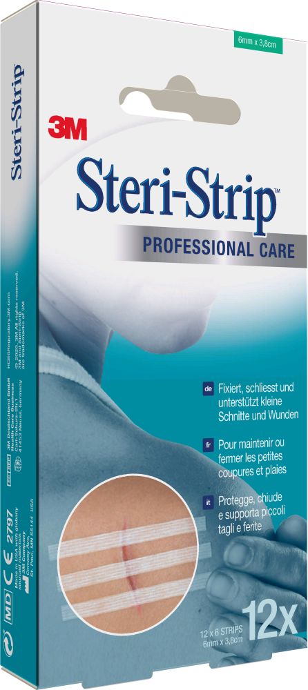 STERI STRIP steril 6x38mm 12 Pflaster 12X6 St