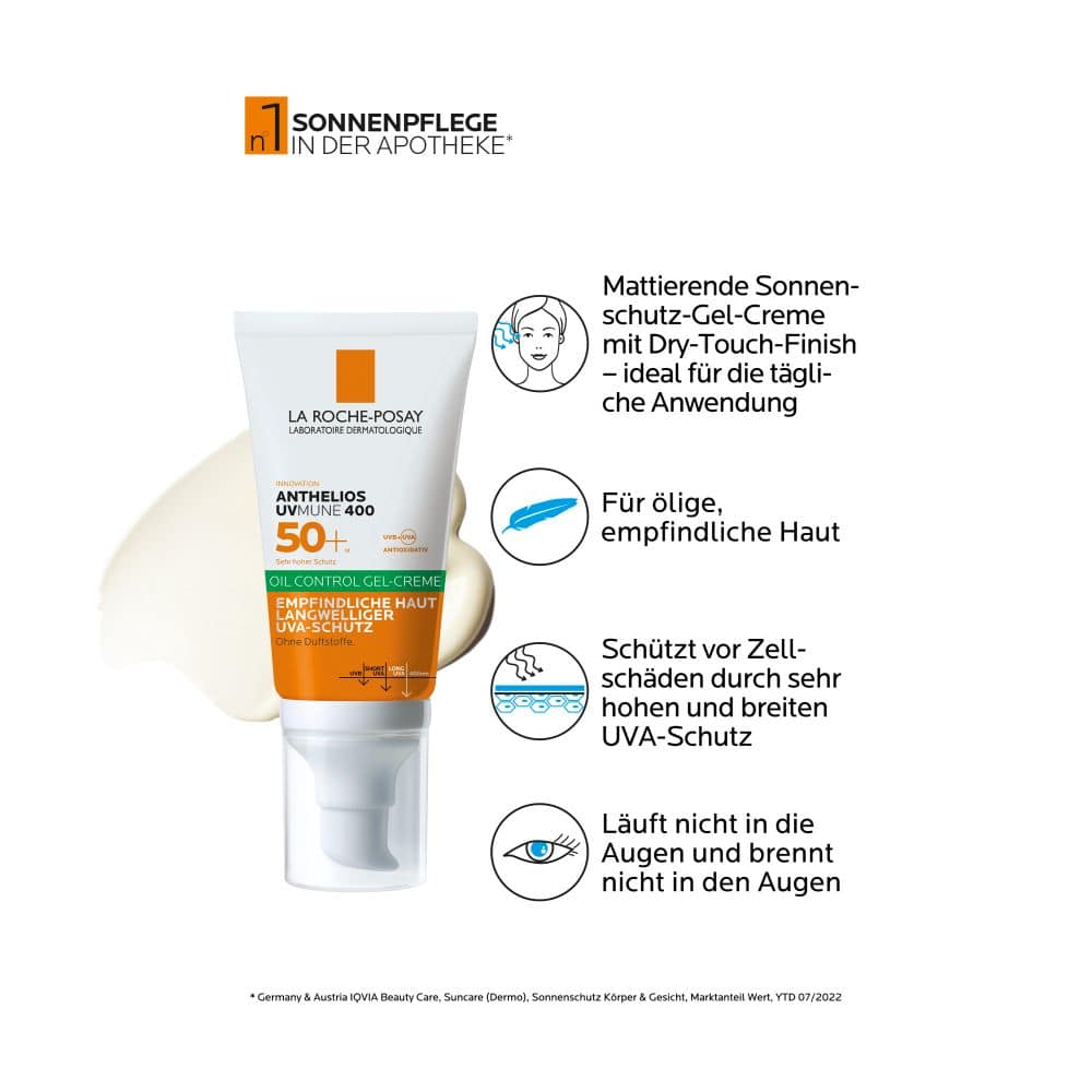 LA ROCHE-POSAY ANTHELIOS UVMUNE 400 OIL CONTROL LSF 50+ GE-CREMEL 50 ml Gel