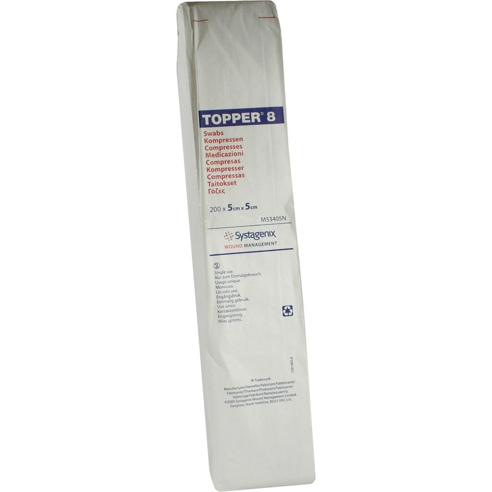 TOPPER 8 Kompr.5x5 cm unsteril 200 St Kompressen 200 St
