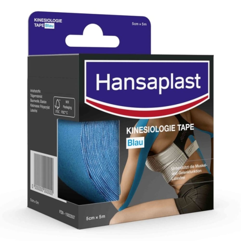Hansaplast Kinesiologie Tape blau 1 St Bandage