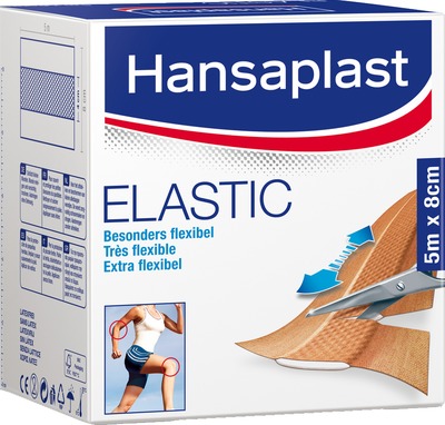 Hansaplast ELASTIC Pflaster 8cm x 5m 1 St Pflaster
