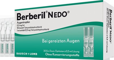 Berberil N EDO Augentropfen bei akut geröteten, gereizten Augen 30X0.5 ml Augentropfen