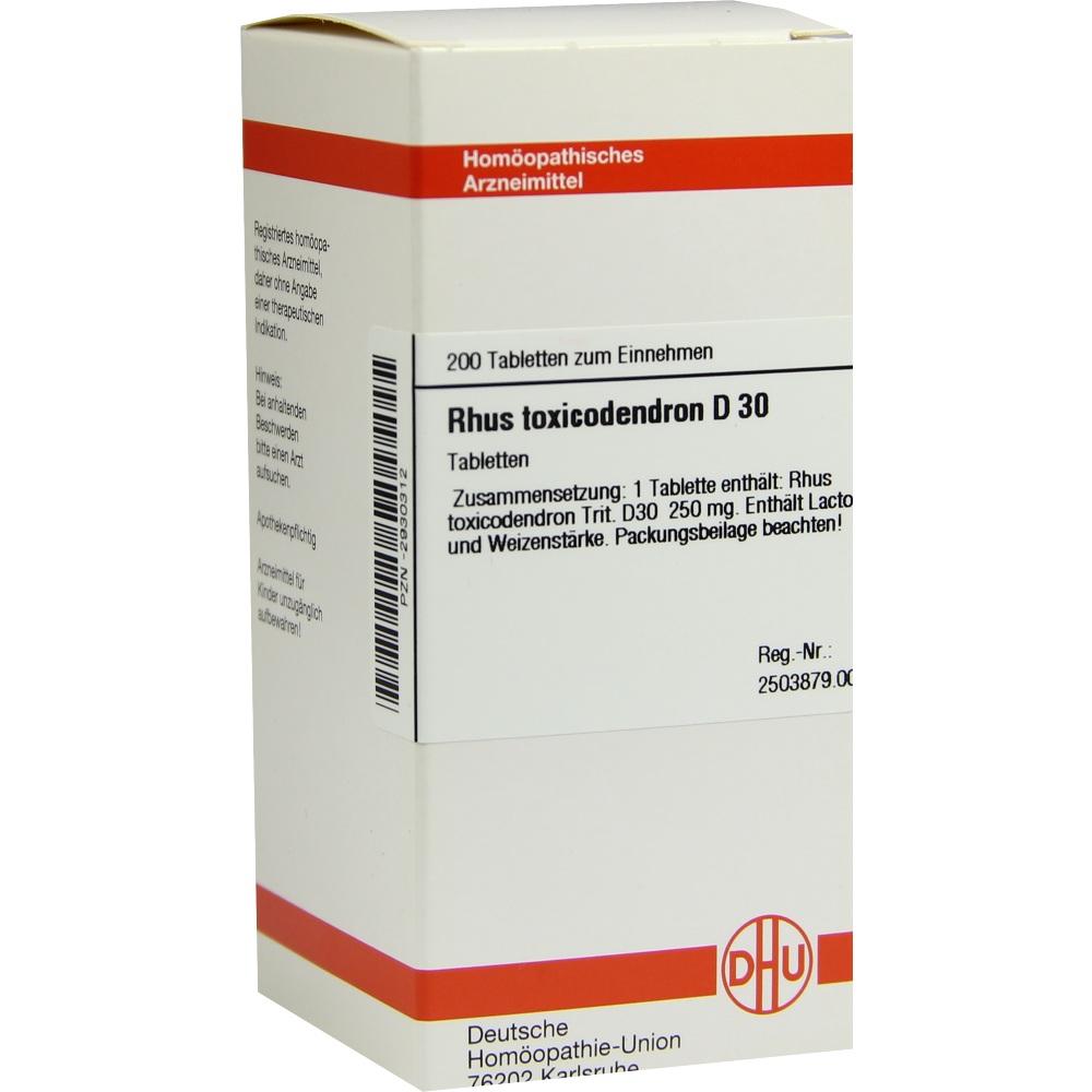 RHUS TOXICODENDRON D 30 Tabletten 200 St Tabletten