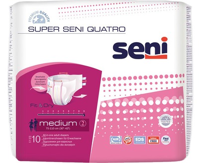 SUPER SENI QUATRO Fit&Dry medium Größe 2 10 St