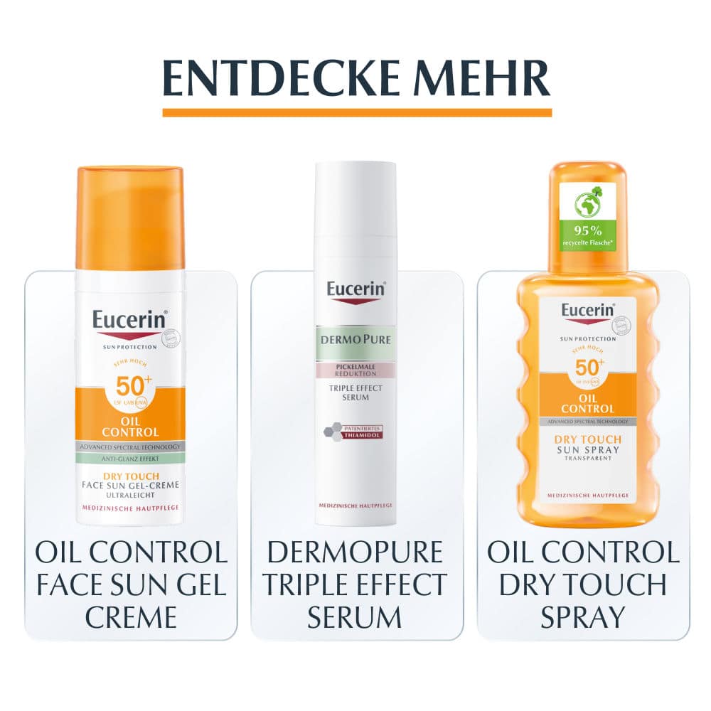 Eucerin OIL CONTROL TINTED FACE SUN GEL CREME LSF 50+ MITTEL 50 ml Creme
