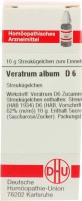 VERATRUM ALBUM D 6 Globuli 10 g Globuli