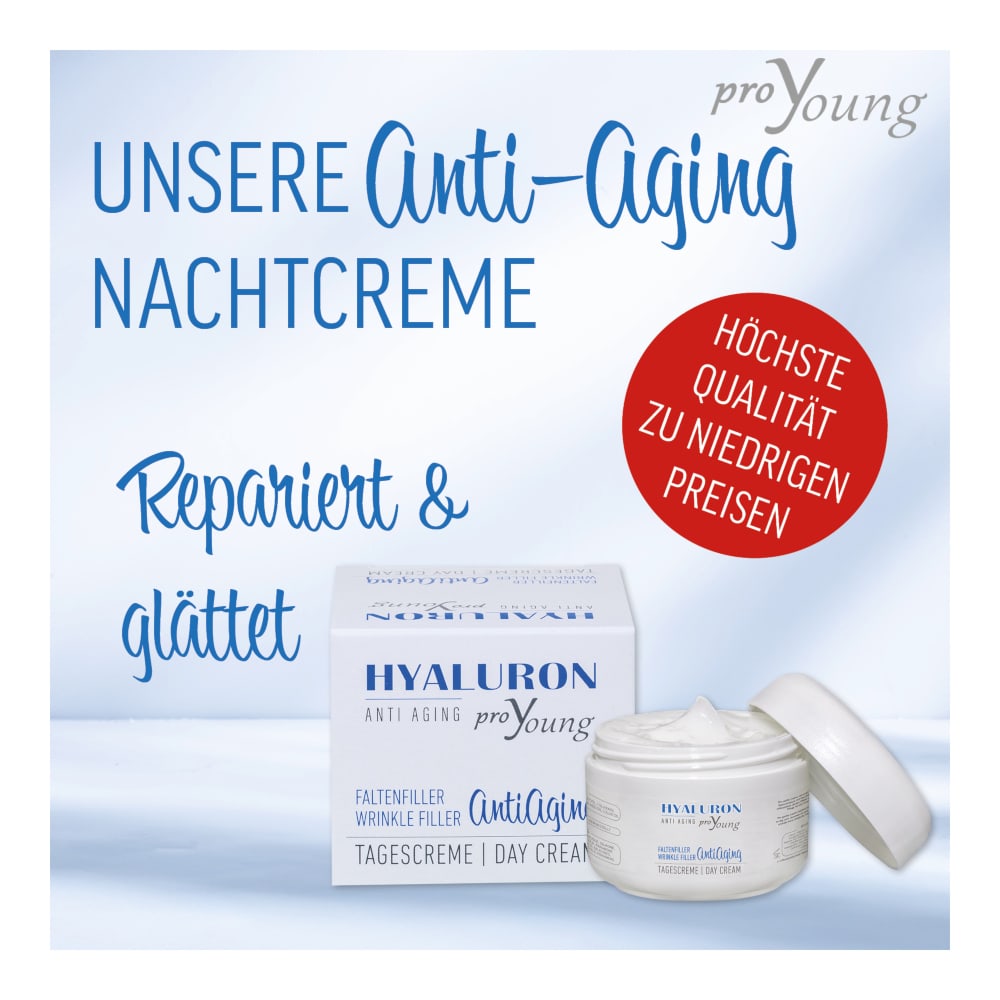 proYoung HYALURON ANTI AGING FALTENFILLER GESICHTSCREME 50 ml Creme