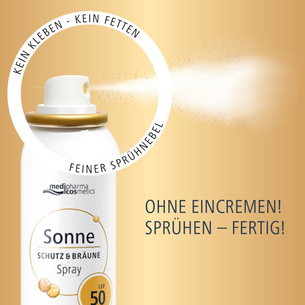 medipharma cosmetics Sonne SCHUTZ & BRÄUNE Bronze LSF 50 Aerosol-Spray 150 ml Spray