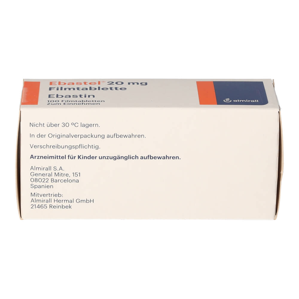 Ebastel 20mg 100 St Filmtabletten