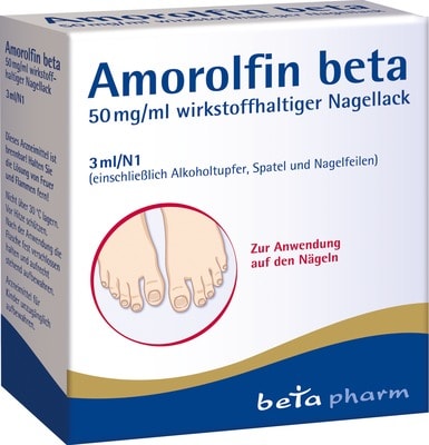 Amorolfin beta 50 mg/ml wirkstoffhaltiger Nagellack 3 ml Wirkstoffhaltiger Nagellack