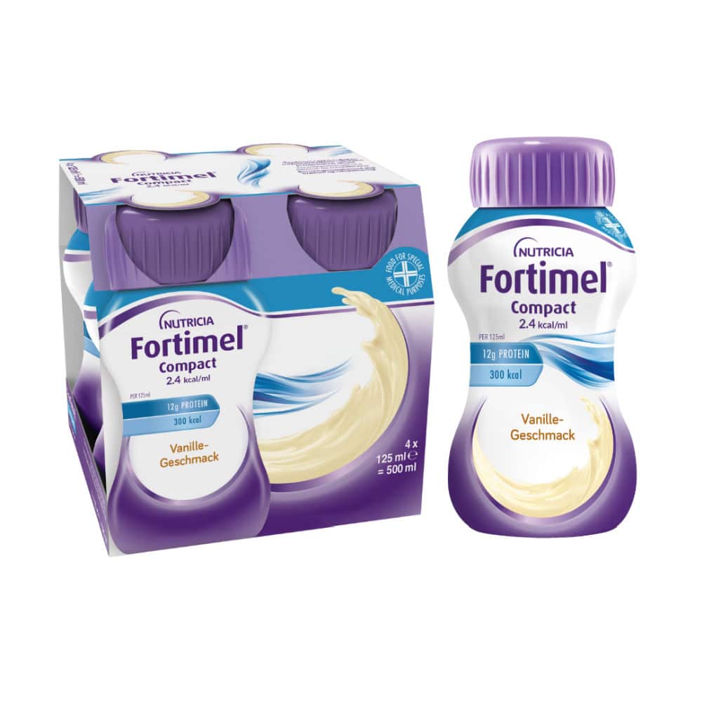 Fortimel Compact 2.4 Trinknahrung Vanille 4X125 ml Flüssigkeit