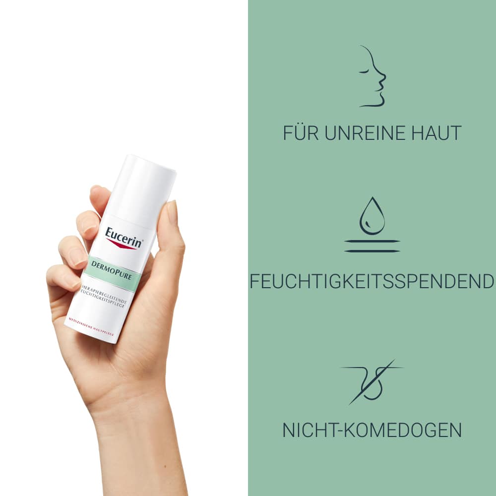 Eucerin DERMOPURE  THERAPIEBEGLEITENDE FEUCHTIGKEITSPFLEGE + 3 € sparen* 50 ml Creme