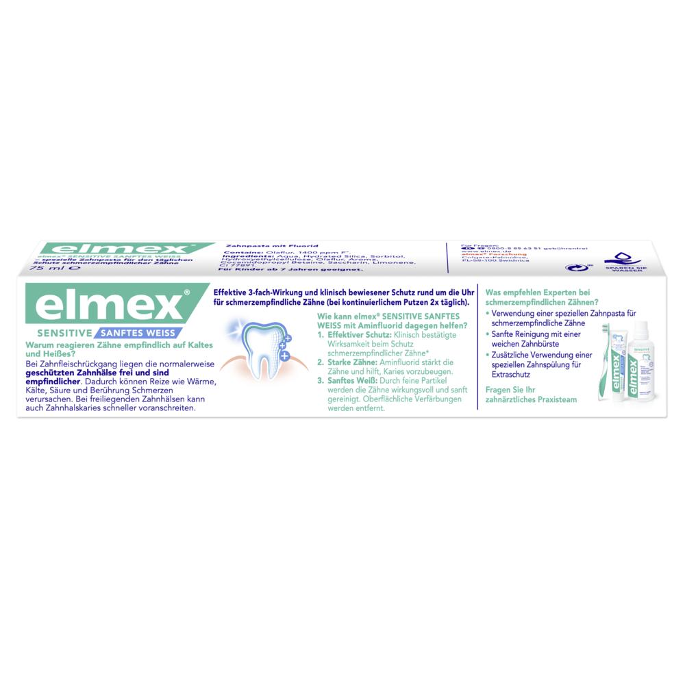 elmex SENSITIVE SANFTES WEIß Zahnpasta 75 ml Zahnpasta