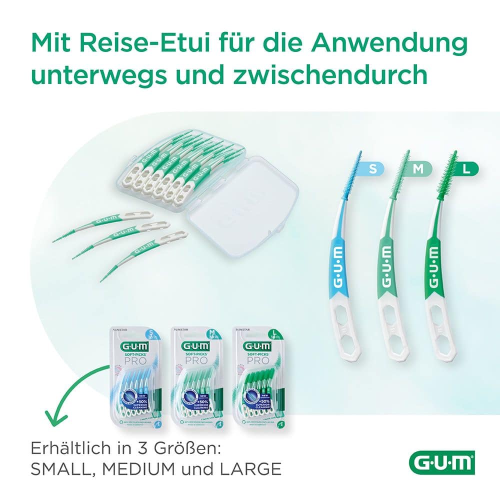 GUM SOFT-PICKS PRO Interdentalbüsten Medium 30 St Zahnbürste
