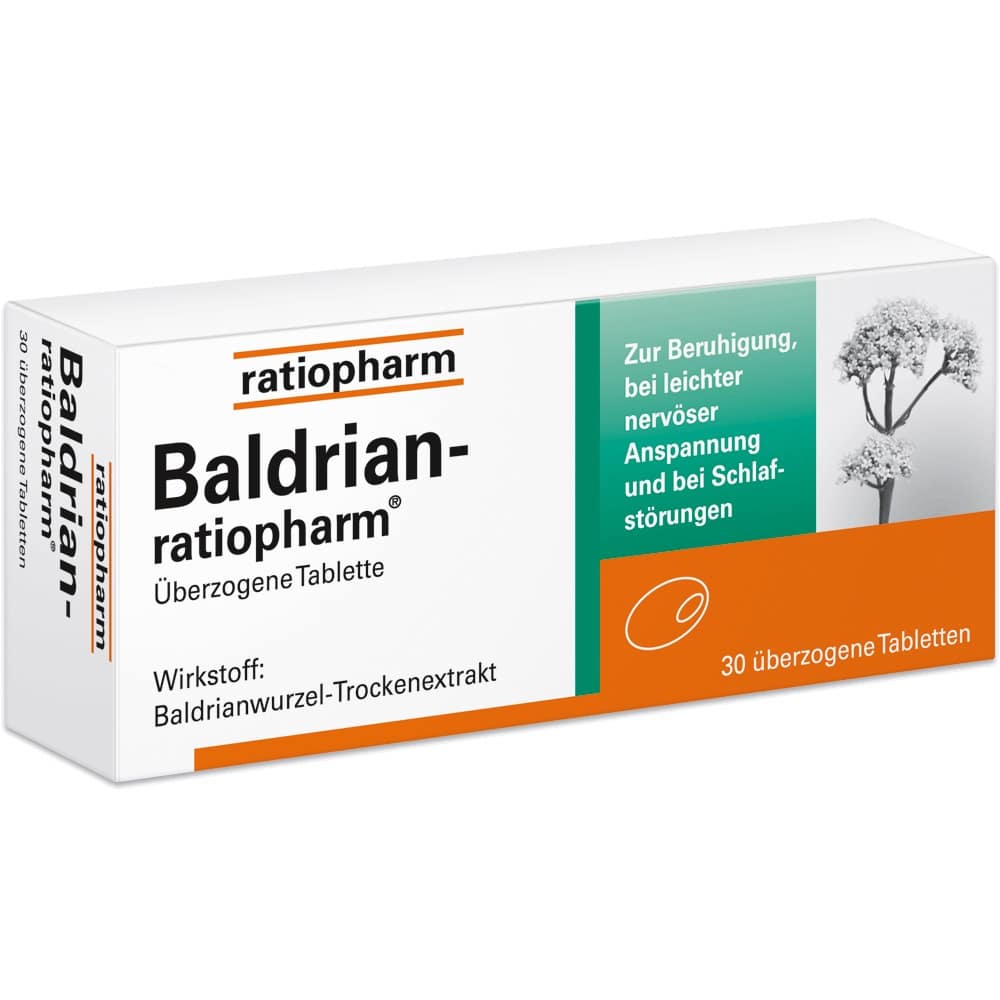 Baldrian-ratiopharm  30 St Überzogene Tabletten