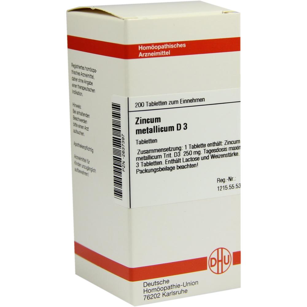 ZINCUM METALLICUM D 3  200 St Tabletten