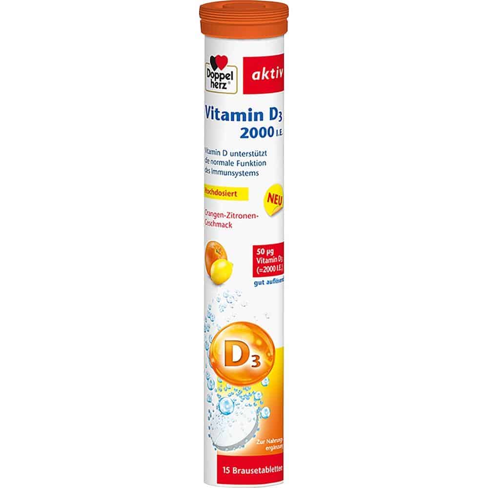 Doppelherz aktiv Vitamin D3 2000 I.E.  15 St Brausetabletten