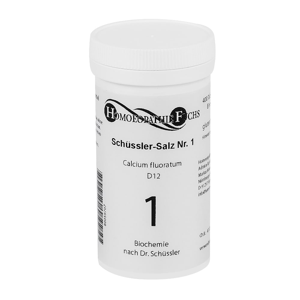 HOMOEOPATHIEFUCHS Schüssler-Salz Nummer 1 Calcium fluoratum D12 Biochemie 400 St Tabletten