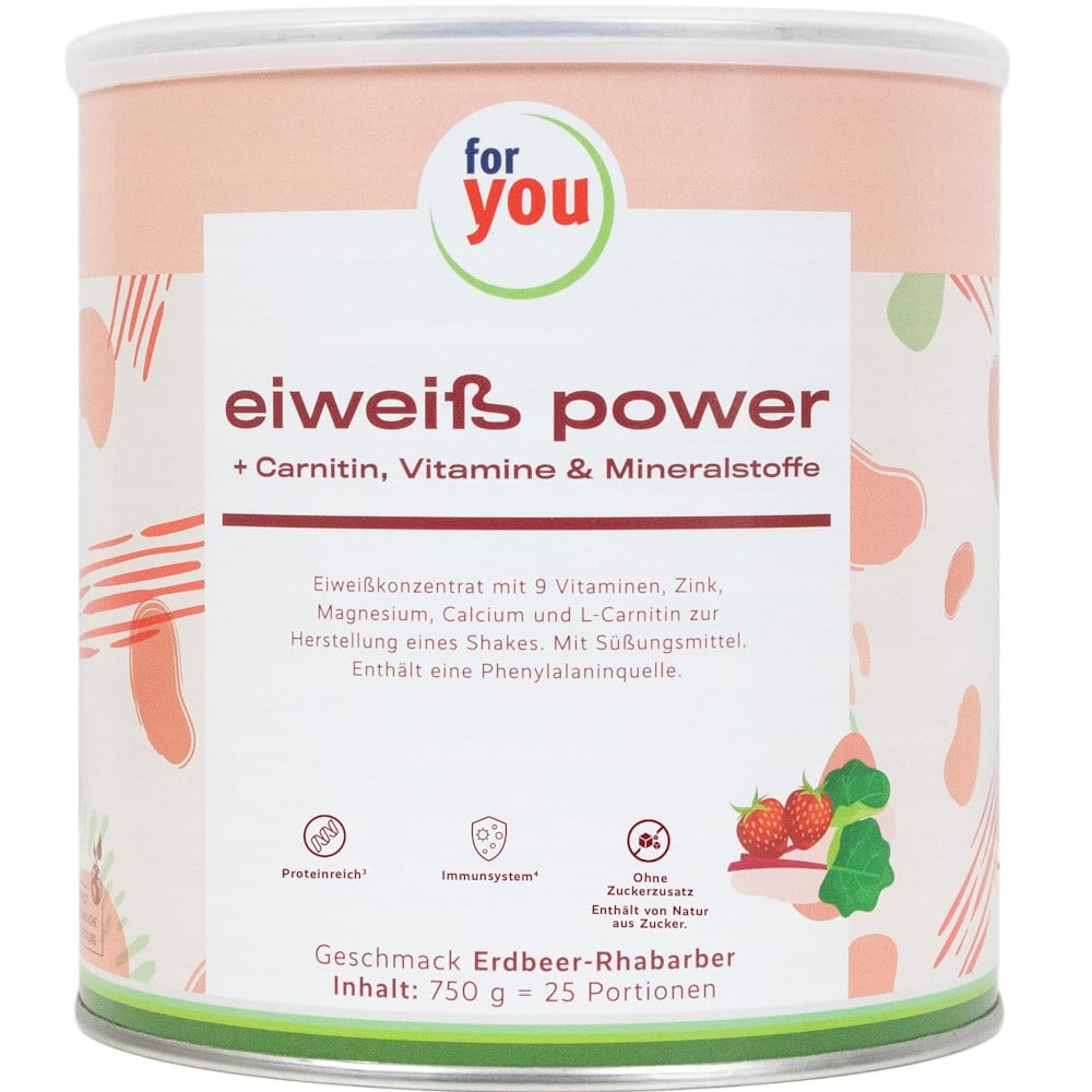 for you eiweiß power Erdbeere 750 g Pulver