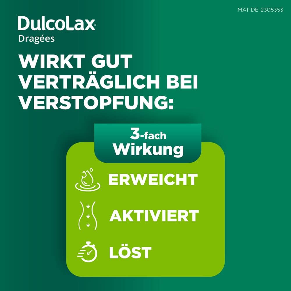 DulcoLax DRAGÉES - Abführmittel bei Verstopfung 20 St Tabletten magensaftresistent