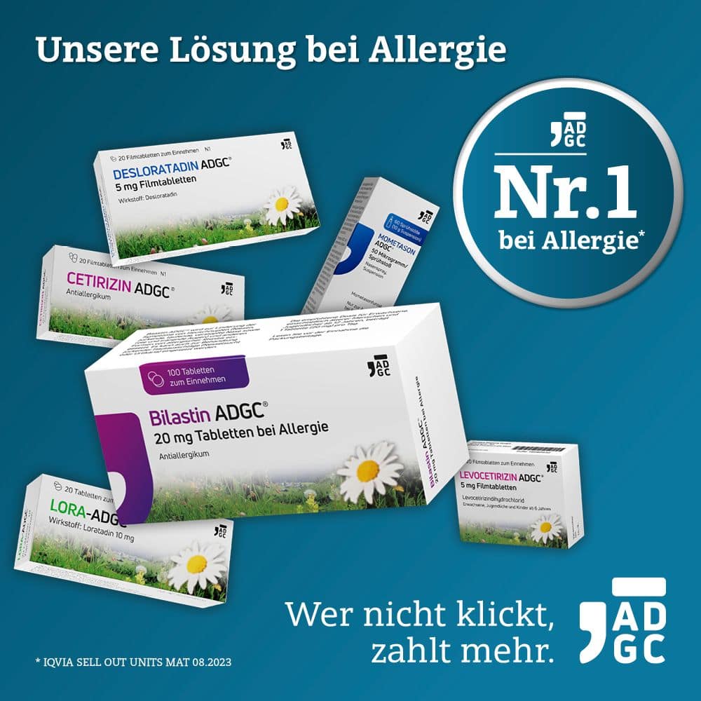 Bilastin ADGC 20 mg 100 St Tabletten