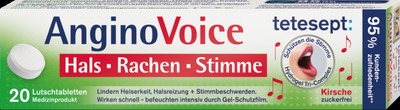 tetesept AnginoVoice Hals Rachen Stimme 20 St Lutschtabletten