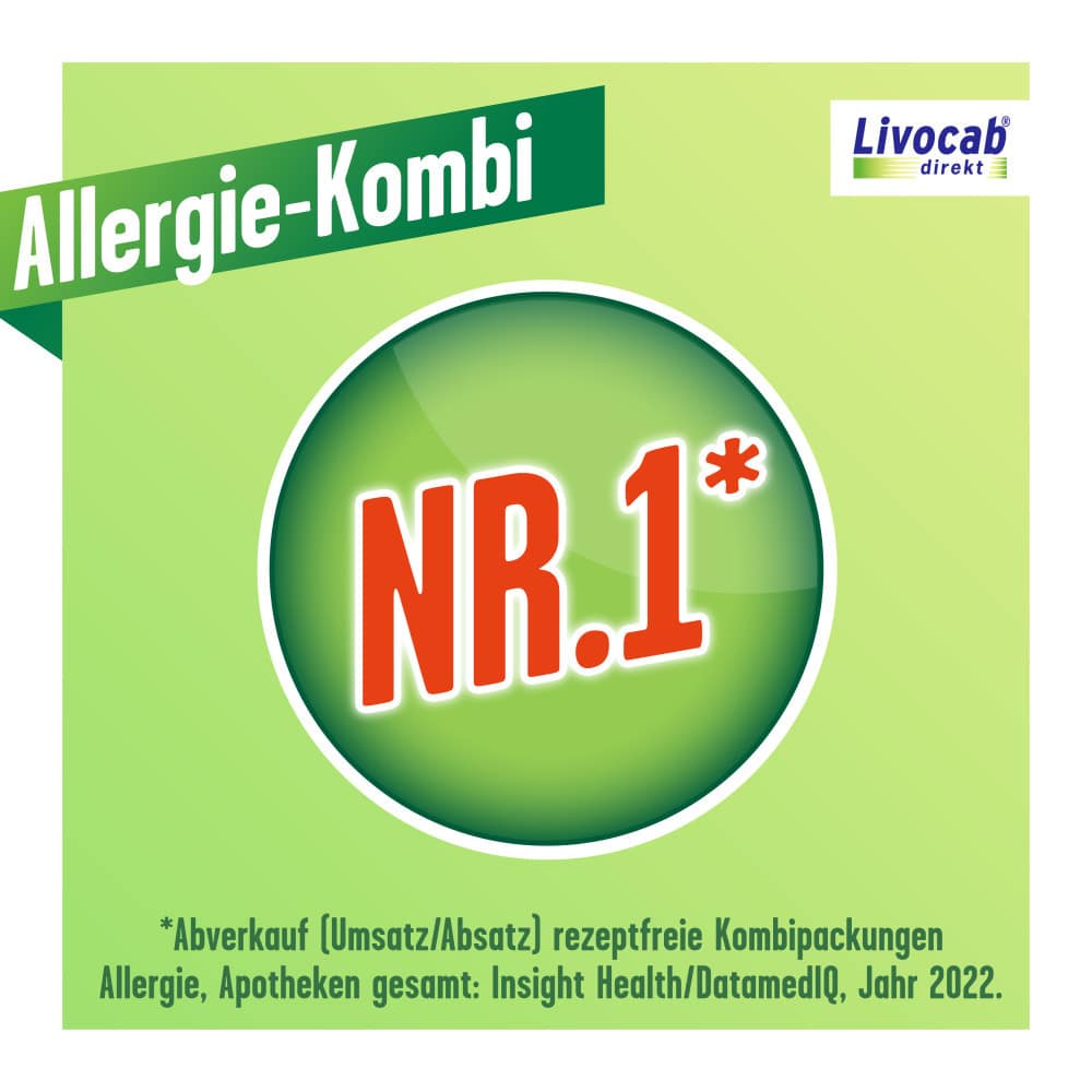 Livocab direkt Kombi: Nasenspray & Augentropfen bei Heuschnupfen & Allergien
