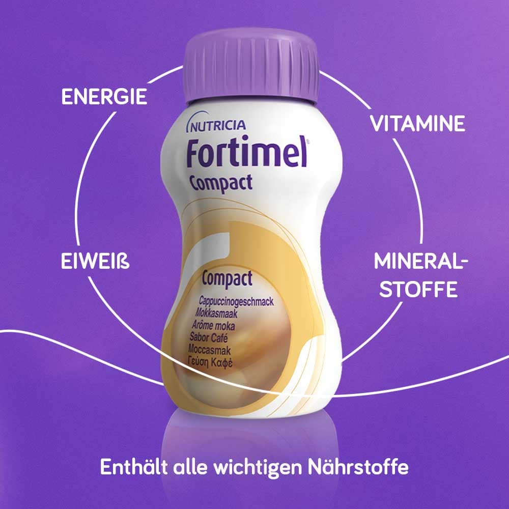 Fortimel Compact  2.4 Trinknahrung Cappuccino 8X4X125 ml Flüssigkeit
