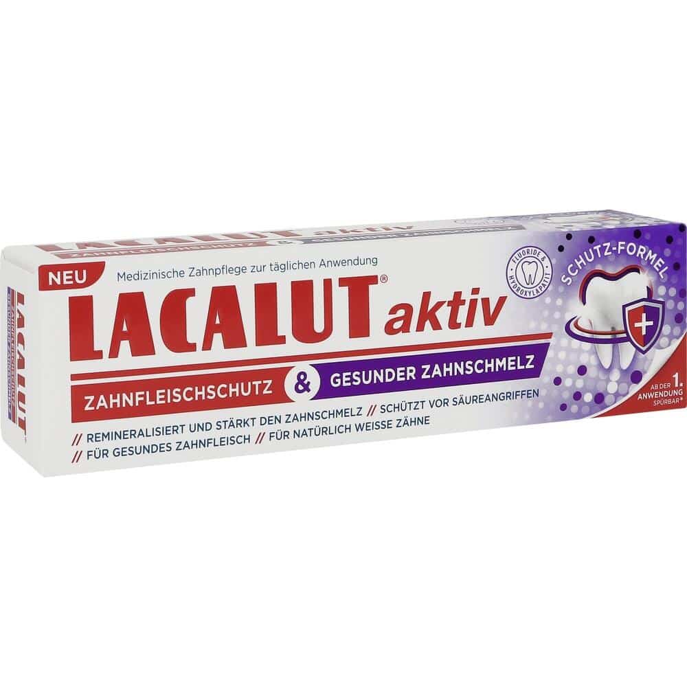 LACALUT aktiv Zahnfleischschutz & Gesunder Zahnschmelz Zahncreme 75 ml Zahncreme