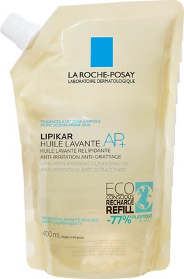 LA ROCHE-POSAY Nachfüllpack Lipikar Dusch- und Badeöl Ap+ 400 ml Öl