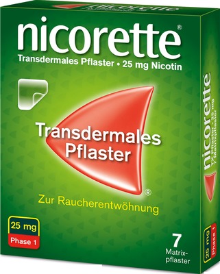 nicorette Nikotinpflaster mit 25 mg Nikotin zur Raucherentwöhnung