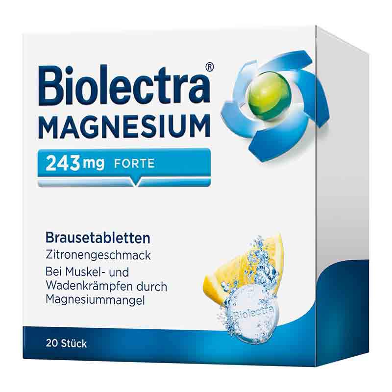 Biolectra MAGNESIUM 243mg FORTE Zitrone 20 St Brausetabletten