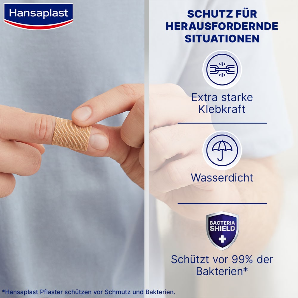 Hansaplast EXTRA ROBUST  WATERPROOF 16 Strips 16 St Pflaster
