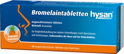 Bromelaintabletten hysan 50 St Tabletten magensaftresistent
