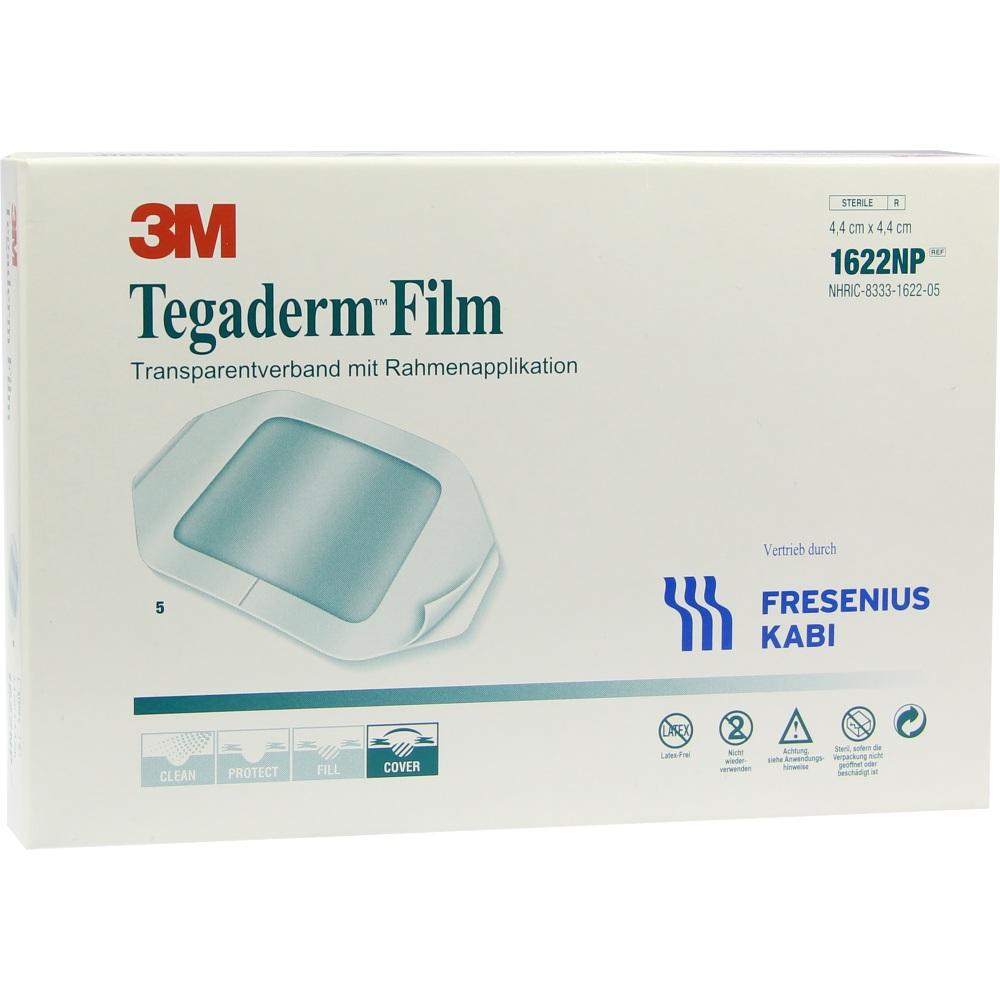 TEGADERM Film 4,4x4,4 cm 1622NP 5 St Pflaster