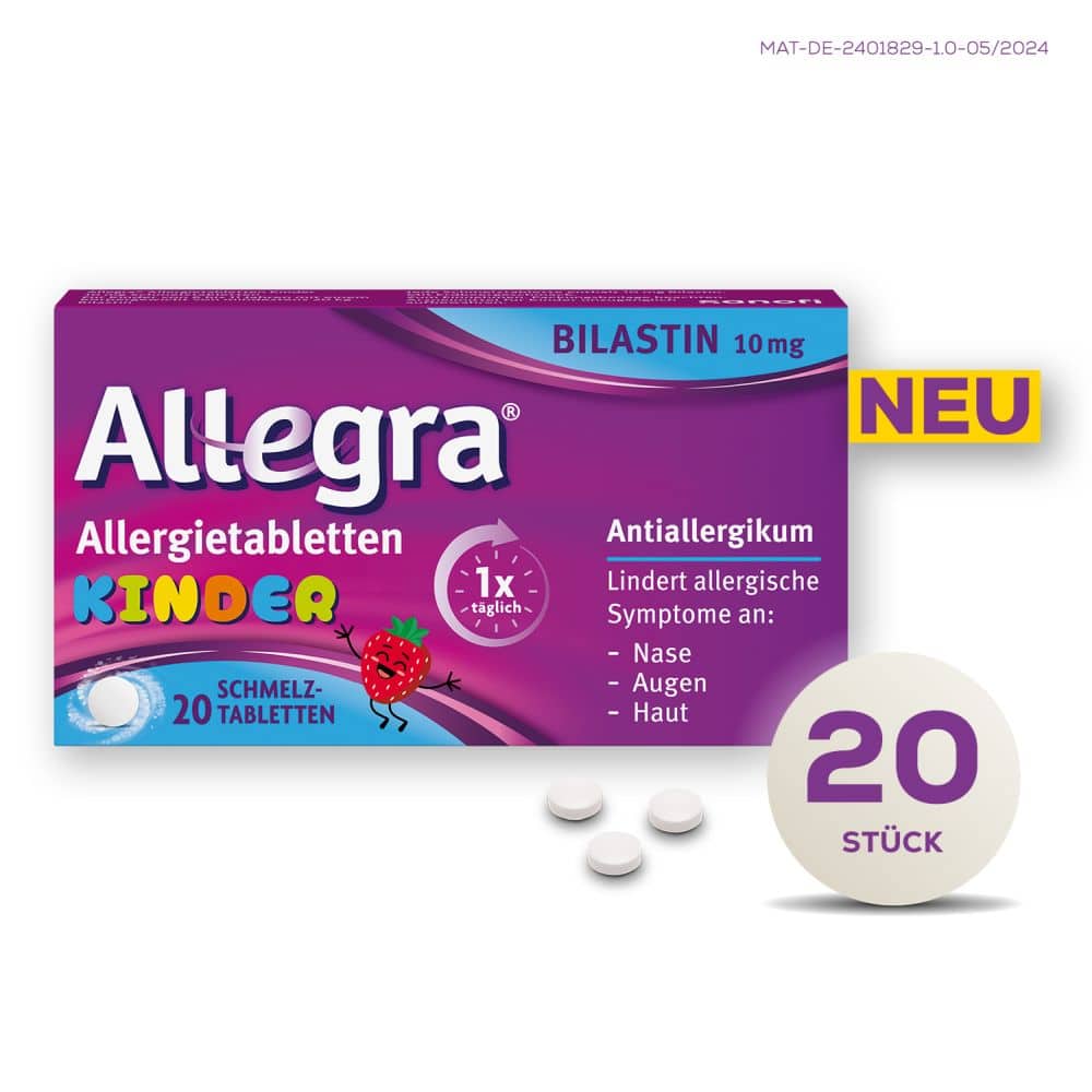 Allegra Allergietabletten KINDER 10 mg 20 St Schmelztabletten