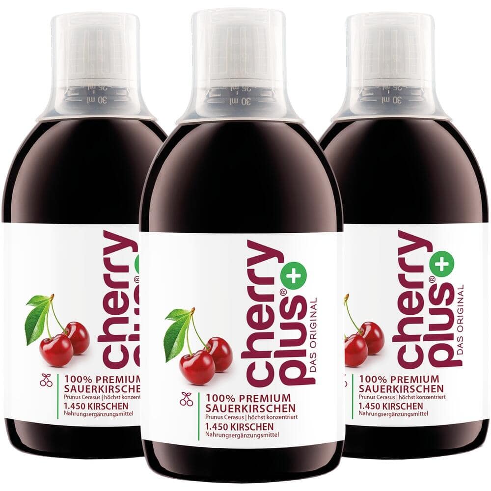 cherry plus MONTMORENCY SAUERKIRSCH-Konzentrat 3X500 ml Konzentrat